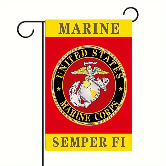 🇺🇸”Marine Semper Fi” Double Sided 12” X 18” Garden Flag! - Picture 2 of 7